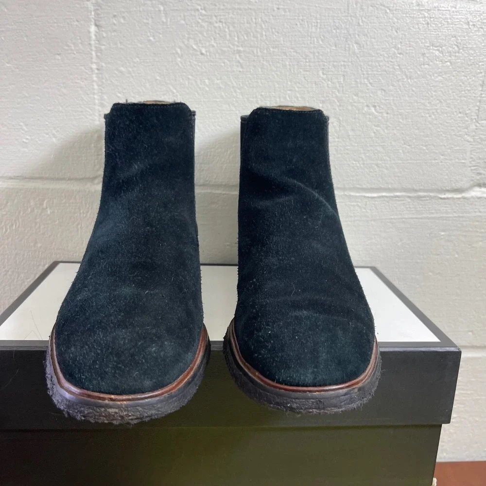 Clarks 21621 Chelsea Ankle Boots Black Suede Pull On Men's Size 11 US/10 UK